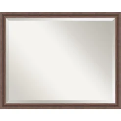 Amanti Art Distressed Rustic Brown Beveled Wood Bathroom Wall Mirror -Umbra Home Decor Shop GUEST b0969d77 12d4 457e 8ee7 23093d4d0728