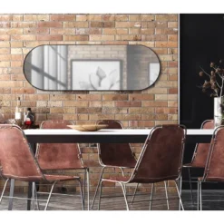 16" X 48" Rollo Capsule Framed Decorative Wall Mirror Black - Kate & Laurel All Things Decor -Umbra Home Decor Shop GUEST b0cdc97e 58fd 465d ab8f df381f8c6da6