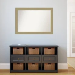 40" X 28" Non-Beveled Mosaic Bathroom Wall Mirror Gold - Amanti Art -Umbra Home Decor Shop GUEST b0f73ad3 fd04 4a28 b739 2b3a6a87da47