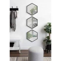 3pc 14" X 16" Rhodes Wall Mirror Set - Kate & Laurel All Things Decor -Umbra Home Decor Shop GUEST b1267c7d 8fa3 4bd4 aa38 fdf460cc5825