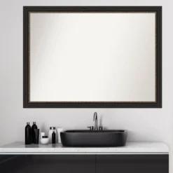 42" X 31" Non-Beveled Accent Narrow Bathroom Wall Mirror Bronze - Amanti Art -Umbra Home Decor Shop GUEST b1cd955d f193 4b31 8b87 14dbe78dd2d3
