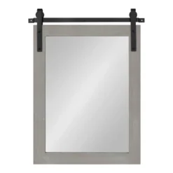 18" X 26" Cates Rectangle Wall Mirror Gray - Kate & Laurel All Things Decor