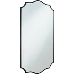 Noble Park Tessa Arch Vanity Decorative Wall Mirror Modern Beveled Matte Black Wood Frame 26" Wide For Bathroom Bedroom Living Room Home Office House -Umbra Home Decor Shop GUEST b24940f5 726c 4751 ae7c d23c0eeec996