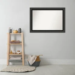41" X 29" Non-Beveled Tuxedo Black Bathroom Wall Mirror - Amanti Art -Umbra Home Decor Shop GUEST b27d791a 73a6 4c95 850e 423081331c4c
