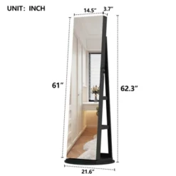 Maliang 360° Swivel Jewelry Cabinet With Full Length Mirror, Standing Jewelry Armoire Organizer, Lockable Storage Cabinet -Umbra Home Decor Shop GUEST b29c440e 709b 46dd 8e65 8f1d9c019c3e