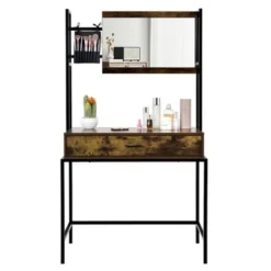 Costway Industrial Vanity Table With 3-Height Adjustable Mirror Storage Bag Large Drawer -Umbra Home Decor Shop GUEST b2afe32c 2016 4ddb b92a f2a913e9b69a