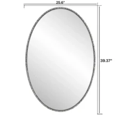 Ridstar 25.6 In. W X 39.37 In. H Silver Oval Retro Bathroom Mirror -Umbra Home Decor Shop GUEST b2c2524d 5cb0 4b79 bb91 8fcfa2817ebc