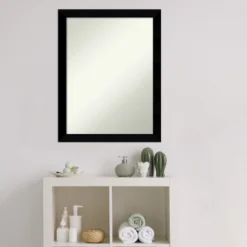 Black Museum Non-Beveled Wood Bathroom Wall Mirror -Umbra Home Decor Shop GUEST b3840a81 fd0d 44d6 8d49 2be4f5dd199c