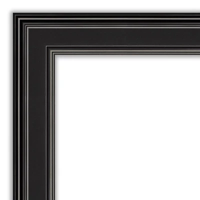 34" X 28" Non-Beveled Ridge Black Bathroom Wall Mirror - Amanti Art 2 34" X 28" Non-Beveled Ridge Black Bathroom Wall Mirror - Amanti Art - Image 2