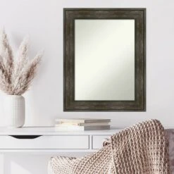24" X 30" Non-Beveled Rail Rustic Char Wall Mirror - Amanti Art 11 24" X 30" Non-Beveled Rail Rustic Char Wall Mirror - Amanti Art -Umbra Home Decor Shop GUEST b44300f1 2bea 4d47 9e4e 4081d24bc428