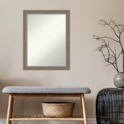 21" X 27" Non-Beveled Eva Brown Narrow Wall Mirror - Amanti Art -Umbra Home Decor Shop GUEST b501ffef 6ae8 4715 ba59 74a652a41d96