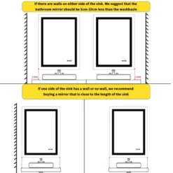 36x24 Inch Arch LED Bathroom Mirror Metal Frame 3 Colors Dimming Wall Anti-fog -Umbra Home Decor Shop GUEST b5142987 1298 4008 b656 c5bac8f377fe
