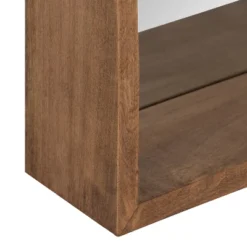 18" X 24" Hutton Functional Wall Mirror Rustic Brown - Kate & Laurel All Things Decor -Umbra Home Decor Shop GUEST b5669193 80e1 48d0 856e 615680c11d78