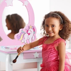 Tangkula 2-in-1 Kids Vanity Set Makeup Table & Chair Set For Toddlers W/Detachable Mirror Pink/White -Umbra Home Decor Shop GUEST b5a0e1cc f598 4a0d ac46 0424b729ff21