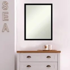 20" X 26" Non-Beveled Jet Black Wall Mirror - Amanti Art -Umbra Home Decor Shop GUEST b5bf9915 c72e 4006 b9a1 527ddfd6c3bc