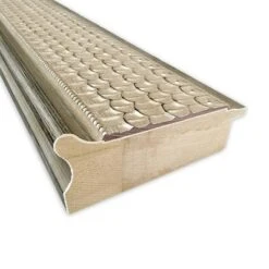 44" X 33" Non-Beveled Trellis Silver Wood Bathroom Wall Mirror - Amanti Art