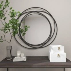 Metal Overlapping Circle Frame Wall Mirror- Olivia & May -Umbra Home Decor Shop GUEST b6182b30 dc74 4f31 b356 49481f4b0917