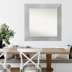 33" X 33" Non-Beveled Romano Silver Wood Wall Mirror - Amanti Art -Umbra Home Decor Shop GUEST b64e95dd d3c3 4815 97a0 28d2635f98ed