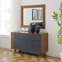 Dylan Dresser And Mirror Walnut - Modway -Umbra Home Decor Shop GUEST b675d63f e5f8 4a3a bc06 2e17d9ec110e