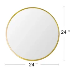 Alani Wall Mounted Round Mirror With Brushed Aluminum Frame Large Circle Mirror For Wall,Circle Bathroom Mirror-The Pop Home -Umbra Home Decor Shop GUEST b6cc13a0 792f 4427 82fe 621f100b5d91