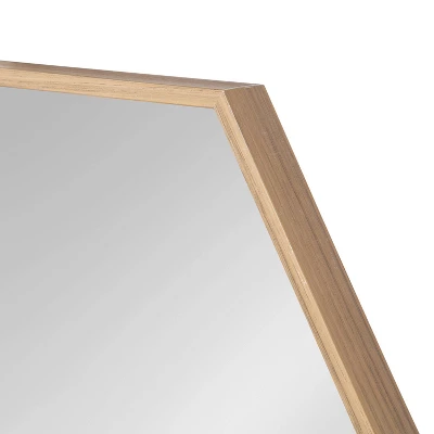 22" X 31" Rhodes Hexagon Wall Mirror Natural - Kate & Laurel All Things Decor 2 22" X 31" Rhodes Hexagon Wall Mirror Natural - Kate & Laurel All Things Decor - Image 2