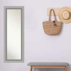 19" X 53" Non-Beveled Elegant Brushed Pewter Full Length On The Door Mirror - Amanti Art -Umbra Home Decor Shop GUEST b7036b43 8c02 43c8 8582 9c8e115c27b0