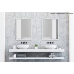 26" X 38" Calter Framed Wall Mirror White - Kate And Laurel -Umbra Home Decor Shop GUEST b7222663 57dc 43d7 8e75 54da396c63fc