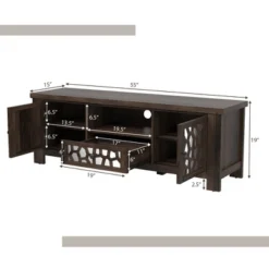 Tangkula 55" Retro TV Stand Media Entertainment Center W/ Mirror Doors & Drawer Brown -Umbra Home Decor Shop GUEST b7d860c2 f7e6 4a39 ad72 d2949734039a