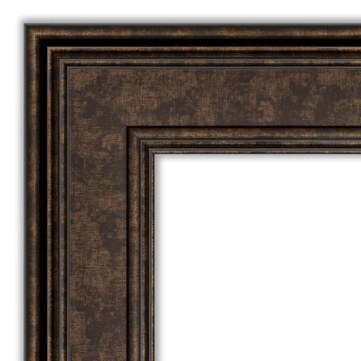 44" X 33" Non-Beveled Ridge Bronze Bathroom Wall Mirror - Amanti Art 2 44" X 33" Non-Beveled Ridge Bronze Bathroom Wall Mirror - Amanti Art - Image 2