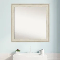 31" X 31" Non-Beveled Regal Birch Cream Bathroom Wall Mirror - Amanti Art 15 31" X 31" Non-Beveled Regal Birch Cream Bathroom Wall Mirror - Amanti Art -Umbra Home Decor Shop GUEST b9257d50 d373 4792 b9a7 6caadd51ed45