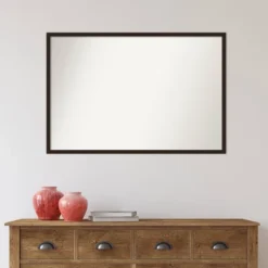 37" X 25" Non-Beveled Carlisle Espresso Narrow Wood Wall Mirror - Amanti Art -Umbra Home Decor Shop GUEST b98008f3 1532 4d70 8dc2 7d15dd41966d