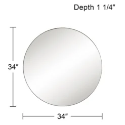 Uttermost Drake Brushed Nickel 34" Round Wall Mirror -Umbra Home Decor Shop GUEST b99d632e 91a0 452a 84fa 5b11864b985a