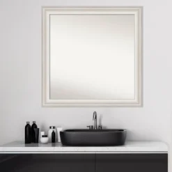 31" X 31" Non-Beveled Trio White Wash Silver Bathroom Wall Mirror - Amanti Art -Umbra Home Decor Shop GUEST ba1606c1 ef51 42af 9e6a 61167f7d6d7f