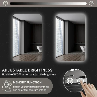 24" X 36" Rectangular Backlit Bathroom Mirror 4 24" X 36" Rectangular Backlit Bathroom Mirror - Image 4