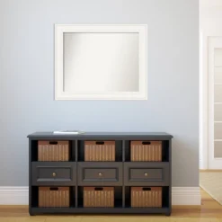 34" X 28" Non-Beveled Ridge White Wall Mirror - Amanti Art -Umbra Home Decor Shop GUEST bb1b9bc3 30ec 4147 ae94 27b9d768cf1e