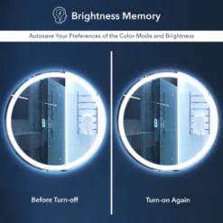 Dane 27" Round Frameless Anti-Fog Aluminum Front/Back-lit Tri-color LED Bathroom Vanity Mirror With Smart Touch Control - JONATHAN Y -Umbra Home Decor Shop GUEST bb2ad357 e18c 4727 8f57 0daffbfaf056