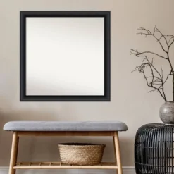 30" X 30" Non-Beveled Nero Black Wood Wall Mirror - Amanti Art -Umbra Home Decor Shop GUEST bb2aea2e 7132 4035 8e83 388c714c87dc