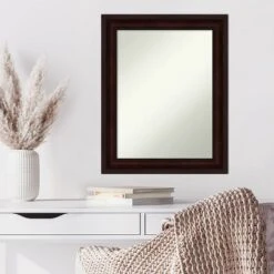 23" X 29" Non-Beveled Coffee Bean Brown Wall Mirror - Amanti Art -Umbra Home Decor Shop GUEST bb315a99 4da3 483c 969f 1911796d8fae