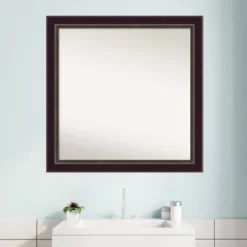 30" X 30" Non-Beveled Signore Bronze Wood Bathroom Wall Mirror - Amanti Art -Umbra Home Decor Shop GUEST bb514a8e f01d 471b a77e 2d3a97b46158