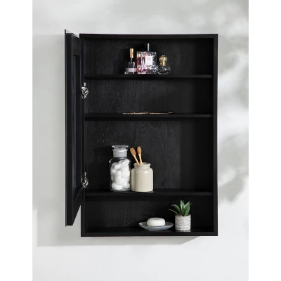 20" X 30" Vin Decorative Wall Mirror With Shelves Black - Kate & Laurel All Things Decor 6 20" X 30" Vin Decorative Wall Mirror With Shelves Black - Kate & Laurel All Things Decor - Image 6