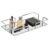 Modern Rectangular Design Mirror Vanity Bathroom Tray Silver - Home Details