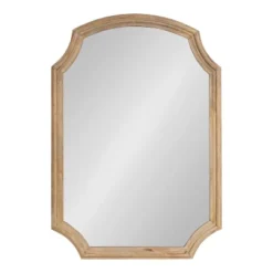 Kate & Laurel All Things Decor 23"x32" Carlow Wood Arched Mirror Natural -Umbra Home Decor Shop GUEST bc85de9e 6a38 4d15 9352 3db7e55c87c6