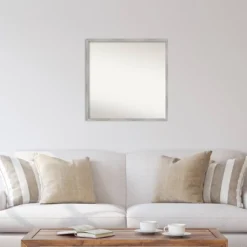 27" X 27" Non-Beveled Shiplap White Narrow Wood Wall Mirror - Amanti Art 12 27" X 27" Non-Beveled Shiplap White Narrow Wood Wall Mirror - Amanti Art -Umbra Home Decor Shop GUEST bcb32295 71ac 4303 b063 3833b28d78e1