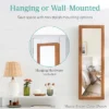 Best Choice Products Hanging Mirror Jewelry Armoire, Door Or Wall Mounted Cabinet W/ LED Lights, Lock