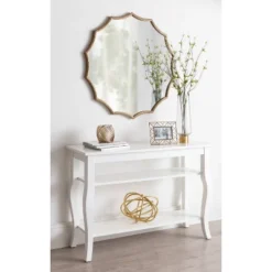 33.5" Lalina Scallop Wall Mirror Gold - Kate & Laurel All Things Decor -Umbra Home Decor Shop GUEST bd9c06c6 60a9 4845 a93d 2b84071a509f