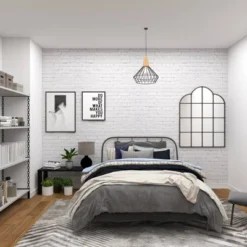 Metal Window Pane Inspired Wall Mirror With Arched Tops And Studs Black - Olivia & May -Umbra Home Decor Shop GUEST be039f69 c95c 4cfb b1ec e4791bffecc6