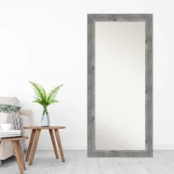 30" X 66" Non-Beveled Bridge Gray Wood Full Length Floor Leaner Mirror - Amanti Art -Umbra Home Decor Shop GUEST be53cf5e 8d2e 4467 b2f9 e2718aac2b32