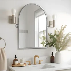 Yale Arch Metal Pivot Bathroom Vanity Mirror Tilting Vanity Mirrors Decorative Wall Mirrors 36"x24" - The Pop Home 11 Yale Arch Metal Pivot Bathroom Vanity Mirror Tilting Vanity Mirrors Decorative Wall Mirrors 36"x24" - The Pop Home -Umbra Home Decor Shop GUEST be90a6aa 282d 4355 a252 01a98707cea1