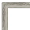 Amanti Art Waveline Silver Narrow Petite Bevel Bathroom Wall Mirror 28.5 X 22.5 In.