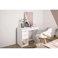 Joplin Vanity With Mirror White - Polifurniture -Umbra Home Decor Shop GUEST bf88cb95 bb1b 4a9d b308 dfee7c7fa003